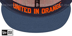 Broncos 2018 SPOTLIGHT Orange-Navy Fitted Hat by New Era - 4th View