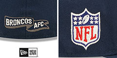 Broncos 2022 NFL THROWBACK SIDELINE Navy Fitted Hat by New Era - 4th View