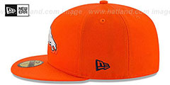 Broncos BEVEL Orange Fitted Hat by New Era - 4th View