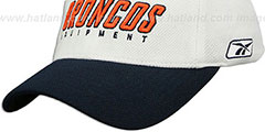 Broncos EQUIPMENT-FLEX White-Navy Hat by Reebok - 4th View