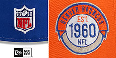 Broncos HISTORIC SIDELINE PINWHEEL Fitted Hat by New Era - 4th View