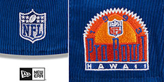 Broncos OLD SCHOOL CORDUROY SIDE-PATCH Royal Fitted Hat by New Era - 4th View