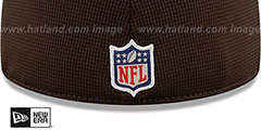 Browns 2021 NFL SIDELINE HOME Brown Fitted Hat by New Era - 4th View