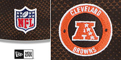 Browns 2024 NFL SIDELINE Brown Fitted Hat by New Era - 4th View