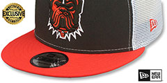 Browns DAWG TRUCKER SNAPBACK Brown-White-Orange Hat by New Era - 4th View