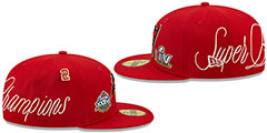 Buccaneers HISTORIC CHAMPIONS Red Fitted Hat by New Era - 4th View