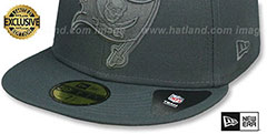 Buccaneers NFL TEAM-BASIC Graphite-Graphite Fitted Hat by New Era - 4th View