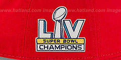 Buccaneers SUPER BOWL LV CHAMPS STRAPBACK Red Hat by New Era - 4th View