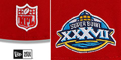 Buccaneers SUPER BOWL XXXVII SIDE-PATCH Red Fitted Hat by New Era - 4th View