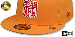 Buccaneers THROWBACK NFL SHIELD-BASIC Orange Fitted Hat by New Era - 4th View