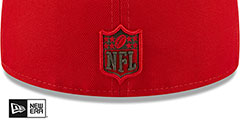 Buccaneers TRIPLE THREAT IDENTITY Red Fitted Hat by New Era - 4th View