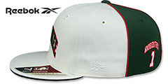 Bucks OSCAR ROBERTSON SWINGMAN White-Green Fitted Hat by Reebok - 4th View