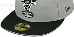 Bulls 2T SPLIT HWC TEAM-BASIC Grey-Black Fitted Hat by New Era - 4th View