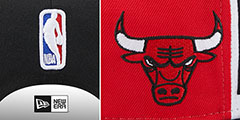 Bulls COLOR BLOCK BACK HALF SNAPBACK Hat by New Era - 4th View