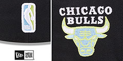 Bulls COLOR PACK SIDE-PATCH Black Fitted Hat by New Era - 4th View