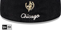 Bulls LETTERMAN PIN CORDUROY Black Fitted Hat by New Era - 4th View