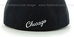 Bulls SHAKEDOWN Black Fitted Hat by 47 Brand - 4th View