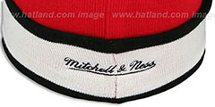 Bulls THE-BUTTON Knit Beanie Hat by Michell and Ness - 4th View