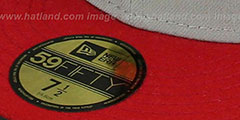 Bulls TRACE-POP Grey-Red Fitted Hat by New Era - 4th View