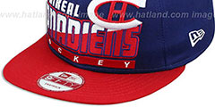 Canadiens SLICE-N-DICE SNAPBACK Royal-Red Hat by New Era - 4th View