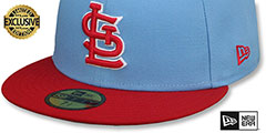 Cardinals COOPERPACK Sky-Red Fitted Hat by New Era - 4th View