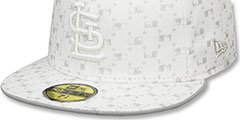 Cardinals MLB FLOCKING White-Grey Fitted Hat by New Era - 4th View