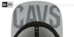 Cavaliers 2017 NBA ONCOURT SNAPBACK Charcoal Hat by New Era - 4th View