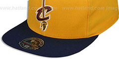 Cavaliers 2T TEAM-BASIC Gold-Navy Fitted Hat by Mitchell and Ness - 4th View