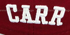 Cavaliers CARR TEAM-UP Burgundy-Gold Fitted Hat by New Era - 4th View