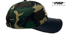 Cavaliers LOW-PRO GOLD METAL BADGE STRAPBACK Camo-Black Hat by Pro Standard - 4th View