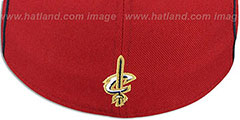 Cavaliers NBA-TRIPLESIDE Burgundy Fitted Hat by Reebok - 4th View