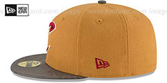 Cavaliers RUSTIC-VIZE Wheat-Grey Fitted Hat by New Era - 4th View