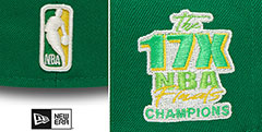 Celtics 17X NBA CHAMPS CITRUS POP Green-Yellow Fitted Hat by New Era - 4th View