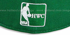 Celtics COMIC-WORD Green-Black Fitted Hat by New Era - 4th View