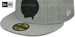 Celtics HEATHER-POP Light Grey Fitted Hat by New Era - 4th View