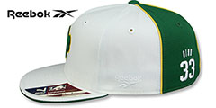 Celtics LARRY BIRD SWINGMAN White-Green Fitted Hat by Reebok - 4th View