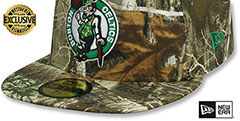 Celtics NBA TEAM-BASIC Realtree Camo Fitted Hat by New Era - 4th View