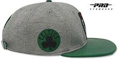 Celtics TEAM-BASIC STRAPBACK Grey Green Hat by Pro Standard - 4th View