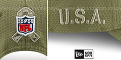 Chargers 2019 SALUTE-TO-SERVICE STRAPBACK Olive Hat by New Era - 4th View