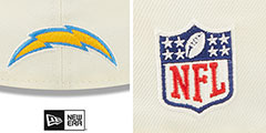 Chargers 2022 NFL SIDELINE Cream-Blue Fitted Hat by New Era - 4th View