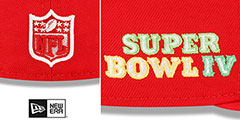 Chiefs SUPER BOWL IV CITRUS POP Red-Green Fitted Hat by New Era - 4th View