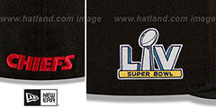 Chiefs SUPER BOWL LV TEAM-BASIC Black Fitted Hat by New Era - 4th View