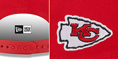 Chiefs TEAM SCRIPT SNAPBACK Red Hat by New Era - 4th View