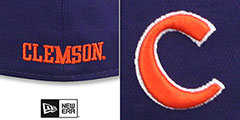 Clemson NCAA TEAM-BASIC SIDE PATCH Purple Fitted Hat by New Era - 4th View