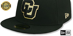 Colorado NCAA CU TEAM-BASIC Black Fitted Hat by New Era - 4th View