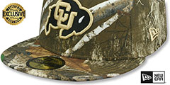 Colorado NCAA TEAM-BASIC Realtree Camo Fitted Hat by New Era - 4th View