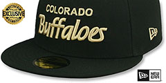 Colorado NCAA TEAM-SCRIPT Black Fitted Hat by New Era - 4th View