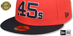 Colt .45s COOPERPACK Orange-Navy Fitted Hat by New Era - 4th View