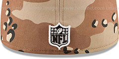 Colts NFL TEAM-BASIC Desert Storm Camo Fitted Hat by New Era - 4th View