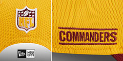 Commanders DASHMARK SIDELINE SNAPBACK Gold-Burgundy Hat by New Era - 4th View